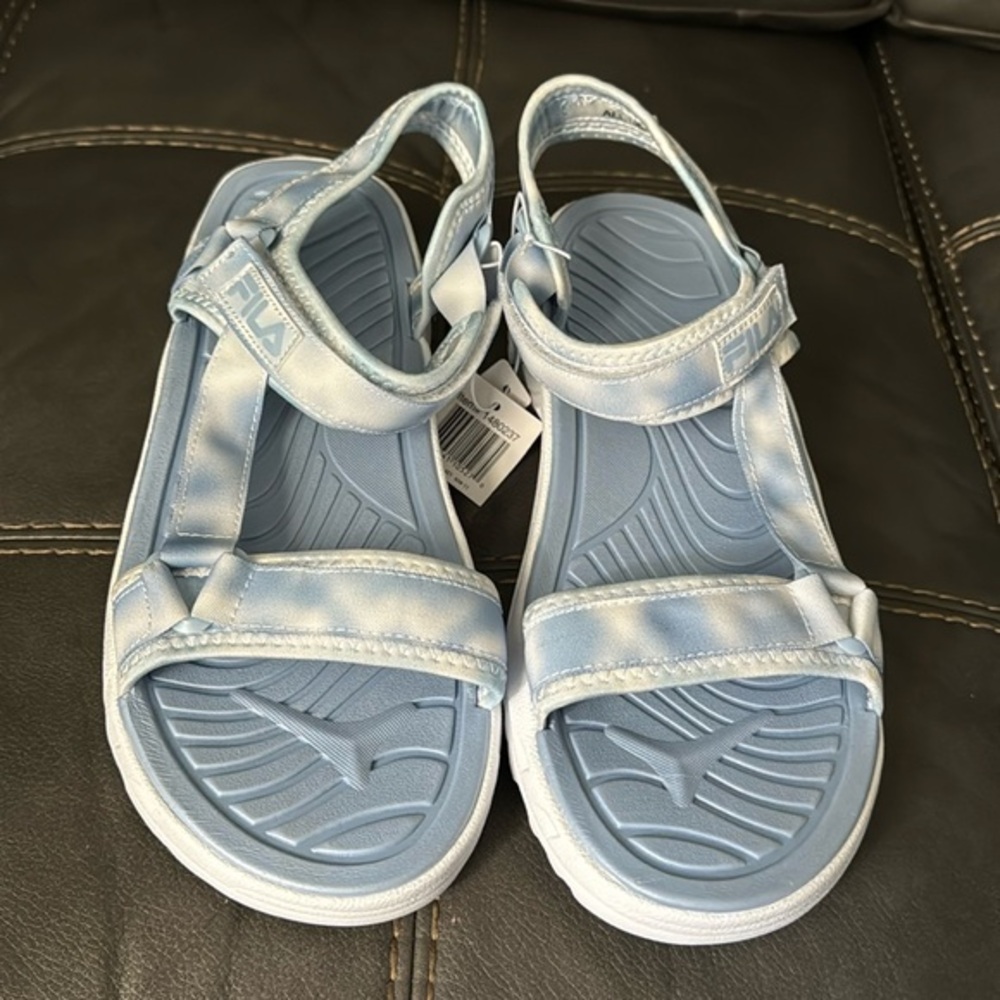 Fila Blue and White Sandals NWT Size 11